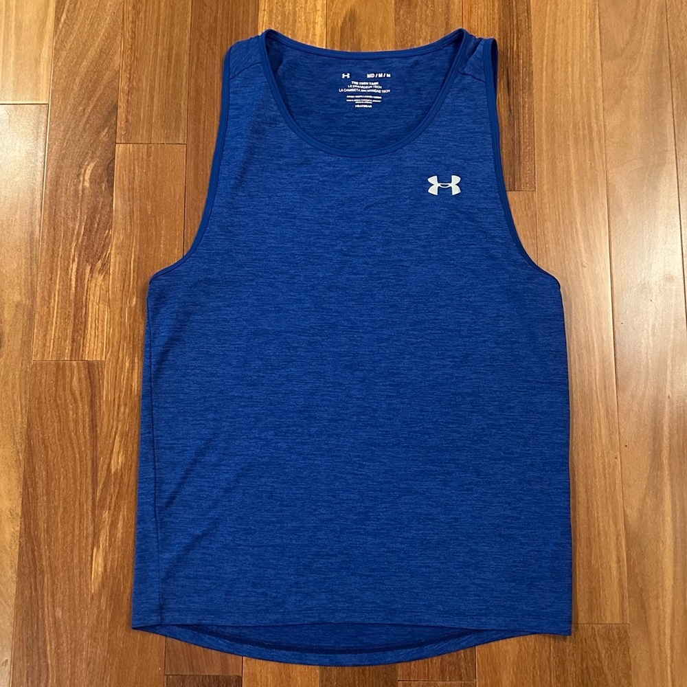 Under Armour The Tech Tank Royal Blue Athletic Tank Mens Sz M- Like New!